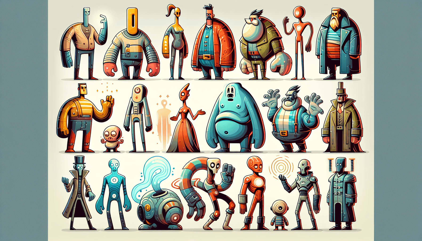 Groupe de personnages du jeu Plinko